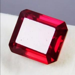 Natural VVS Untreated Ruby Emerald cut 16 carats
